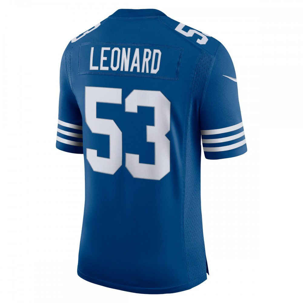 Men's Nike Darius Leonard Royal Indianapolis Colts Alternate Vapor Limited Jersey-GridironStore